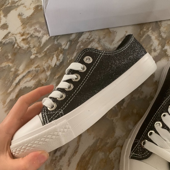 Sparkly Black Sneaker - Picture 2 of 3